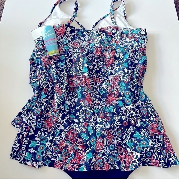 SWIM Solutions All Over Stretch Swimsuit One Piece Slimming Size 18 - Picture 5 of 14